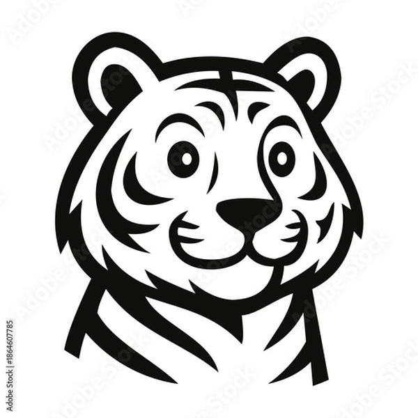 Fototapeta tiger mascot logo design vector template