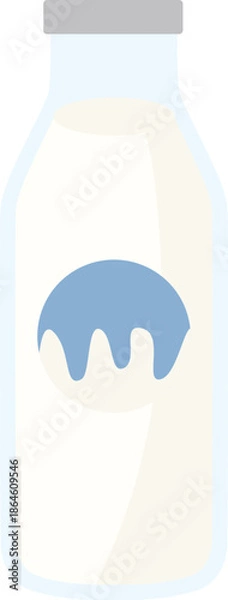Fototapeta Milk dairy ingredient illustration.