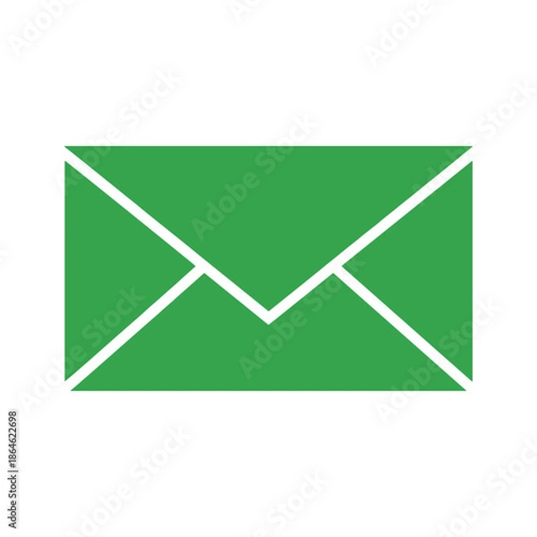 Fototapeta Green Envelope Icon