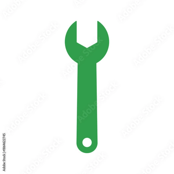 Fototapeta Green Spanner Icon