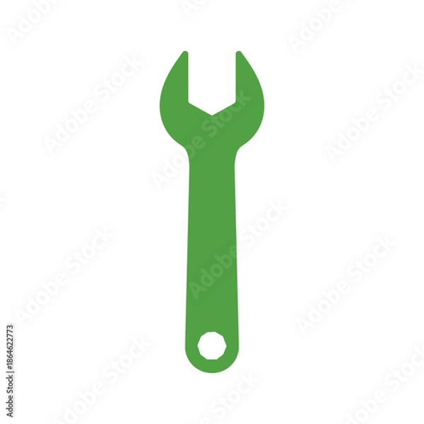 Fototapeta Green Spanner Icon