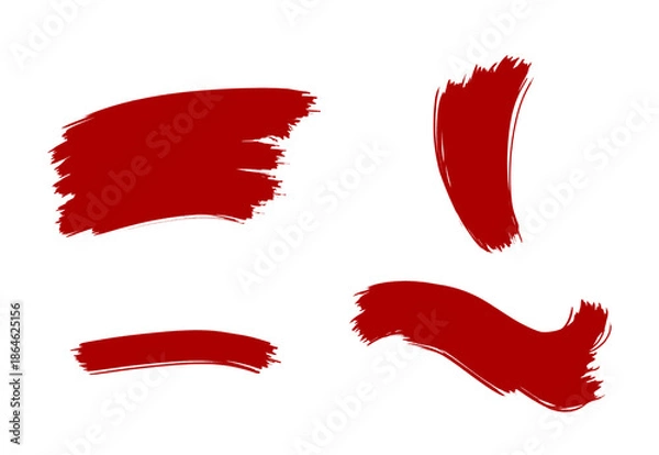 Obraz Grunge Vector Background with Abstract Paint Brush Stroke Banner