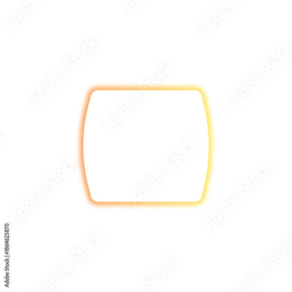 Obraz Glowing speech bubble frame with a neon gradient border