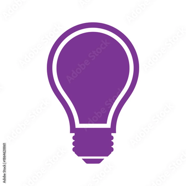Obraz Purple Light Bulb Icon