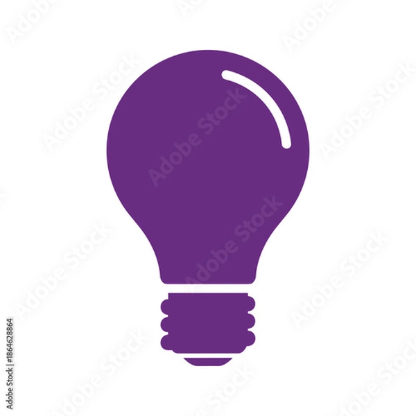 Obraz Purple Light Bulb Vector Icon