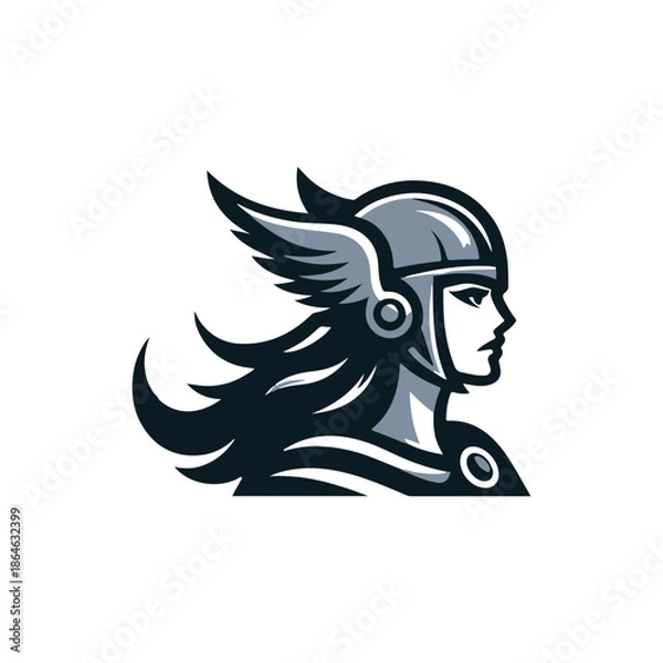 Obraz Modern Valkyrie Goddess Logo
