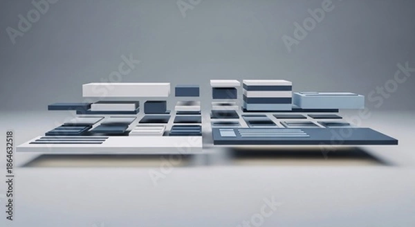 Obraz Digital Dashboard Data Structure Abstract Concept
