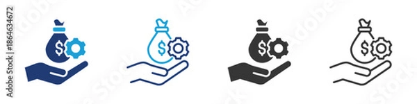 Obraz Benefit icon set collection multi-style.