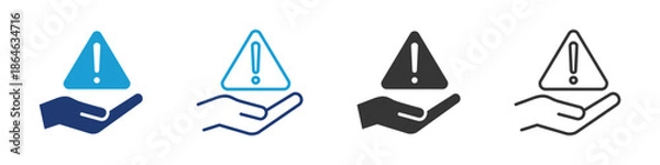 Obraz Risk icon set collection multi-style.