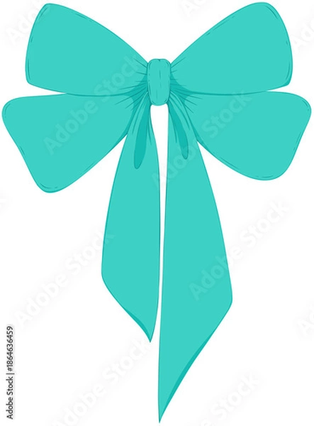 Obraz green ribbon bow