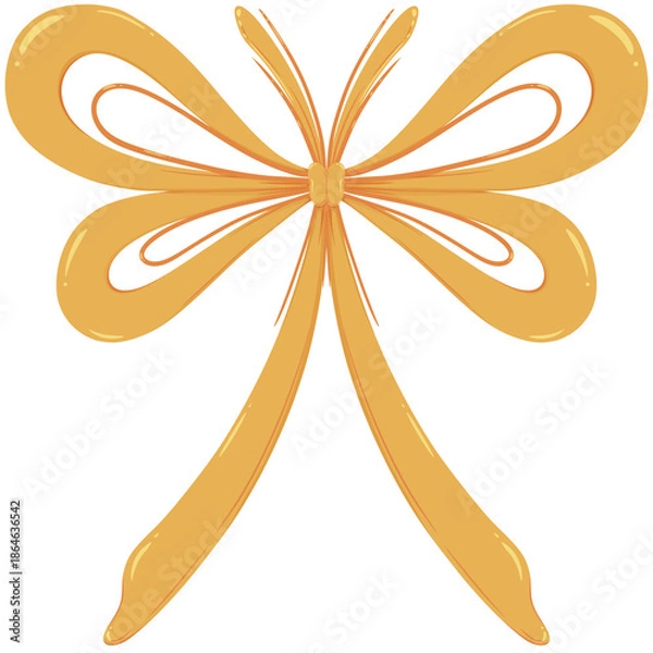 Obraz orange ribbon bow