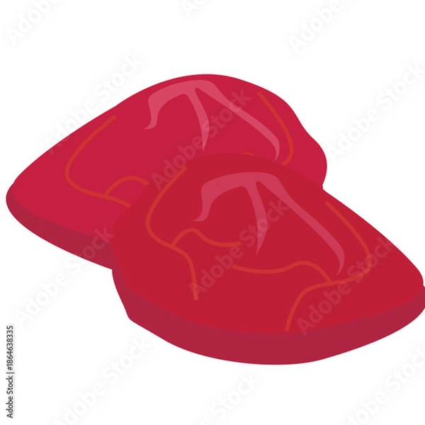 Fototapeta Beef illustration.