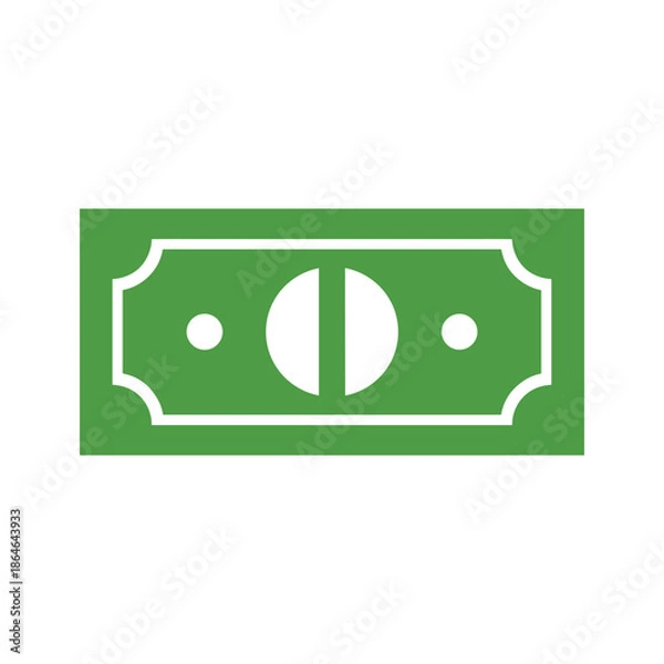 Obraz Green Dollar Bill Icon