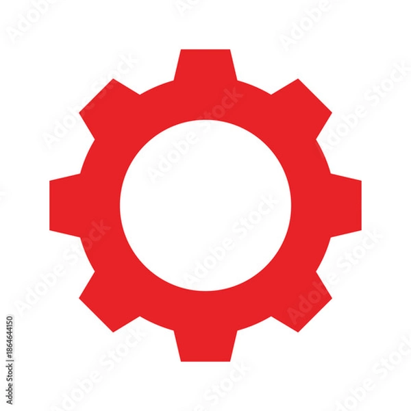 Obraz Red Cogwheel Icon