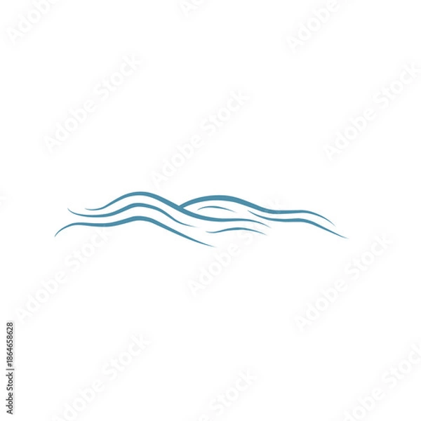 Fototapeta wave beach icon