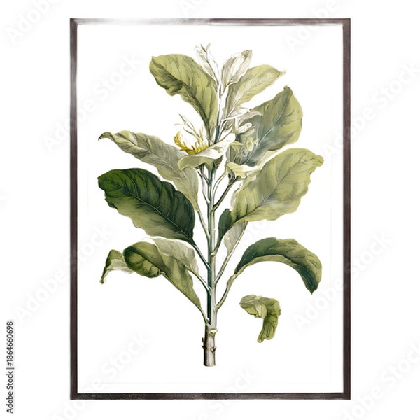 Obraz  Fresh Green Mint leaf Isolated on transparent Background
