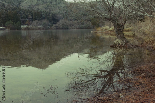 Obraz 兵庫県・三田市小野から千丈寺湖