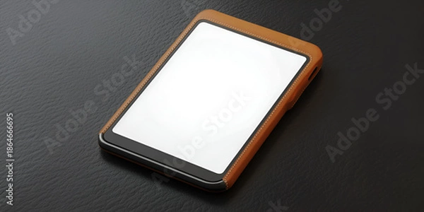 Fototapeta Luxury E-Reader with Leather Case and Soft Screen Glow