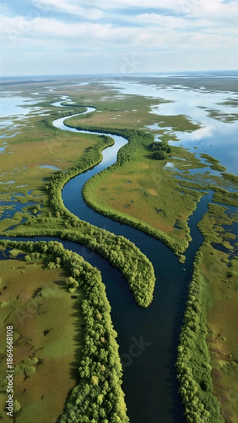 Obraz River Delta Wetland
