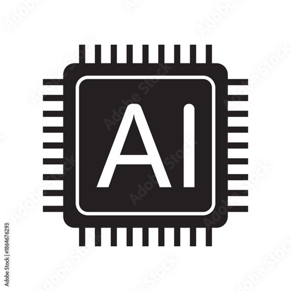 Obraz AI Chip Vector, AI Icon 