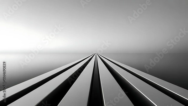 Obraz Abstract Parallel Lines Converging Concept