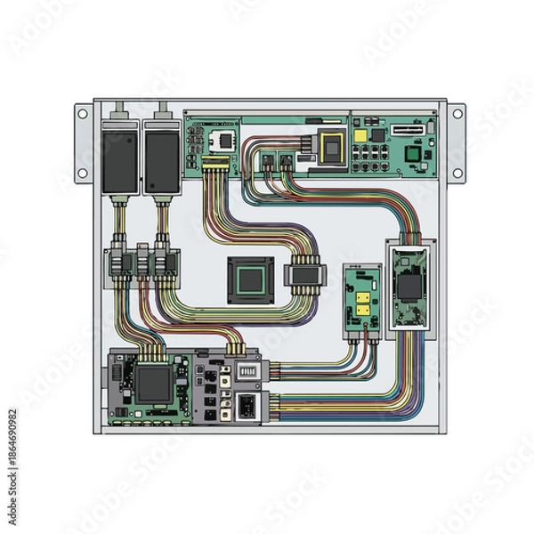 Obraz Embedded System Circuit Board and Hardware Architecture