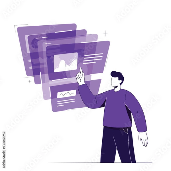 Obraz Digital File Management and Data Organization Concept