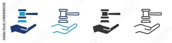 Obraz Legislation icon set collection multi-style.