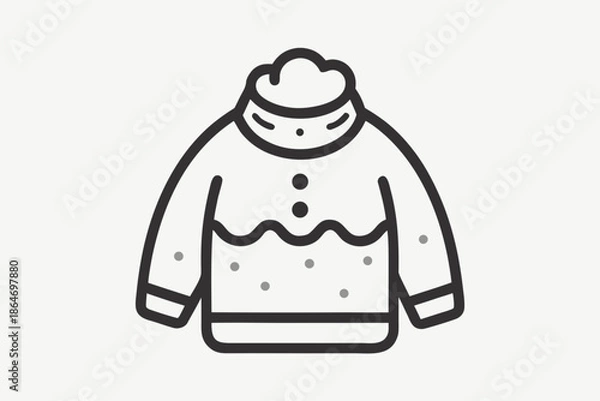 Obraz kids winter sweater icon simple shape