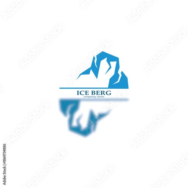 Obraz ice berg logo simple