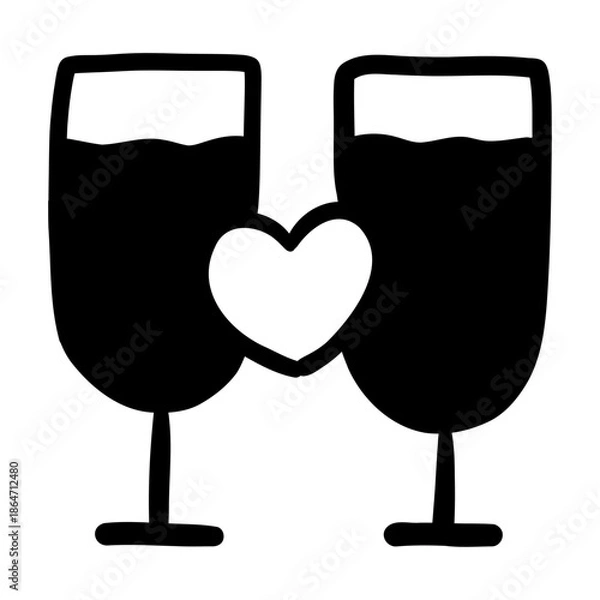 Fototapeta drinks hand drawn icon