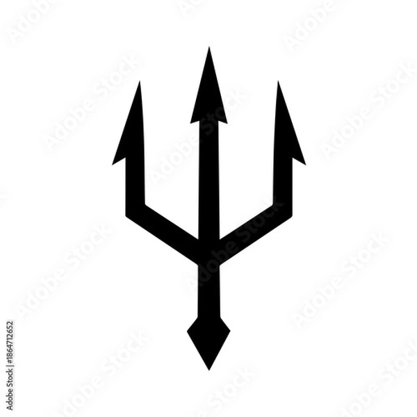 Obraz Geometric Trident Logo