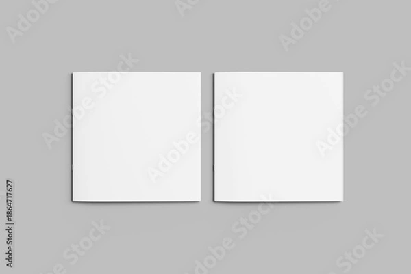 Obraz Blank floating white book on gray background mockup
