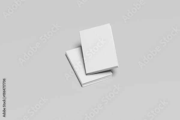 Obraz Blank floating white book on gray background mockup