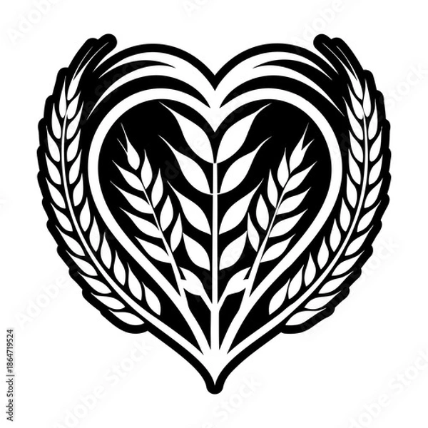 Obraz  Glyph Style Wheat Logos 
