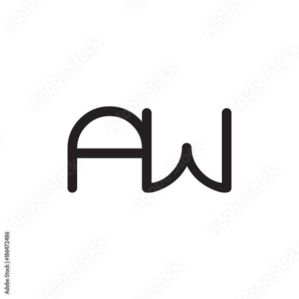 Obraz initial letter rounded logo modern