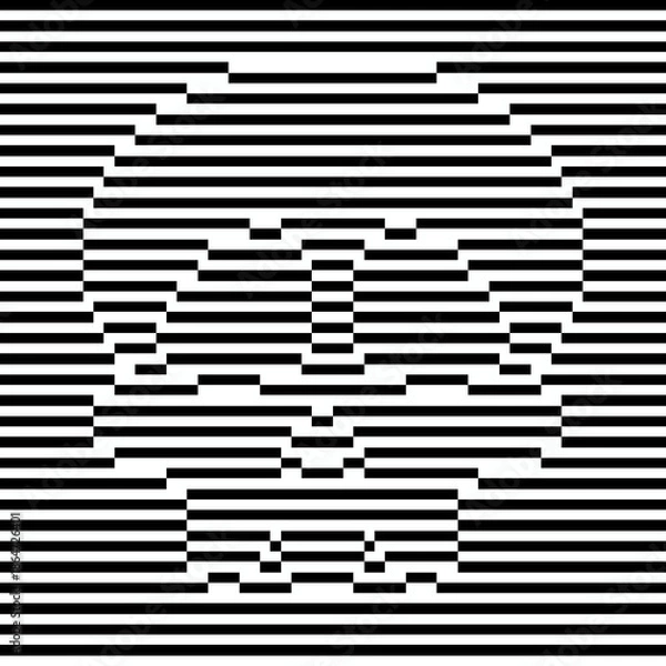 Obraz pixel art skull with lines