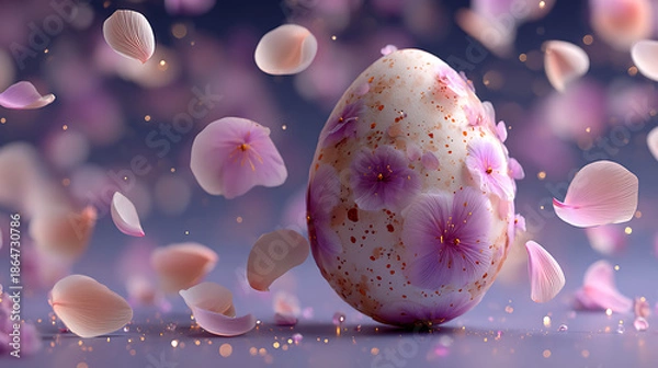 Obraz Egg with petals