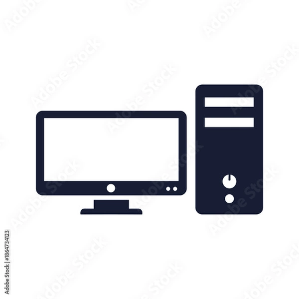 Obraz Desktop Computer Icon Vector Illustration