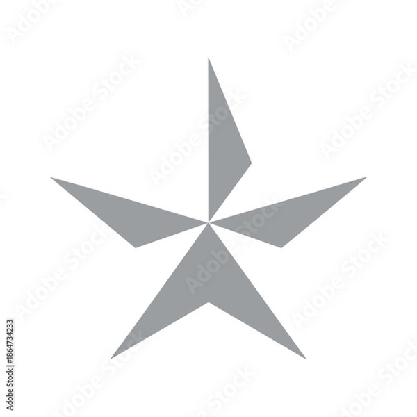Obraz Grey Star Vector Illustration
