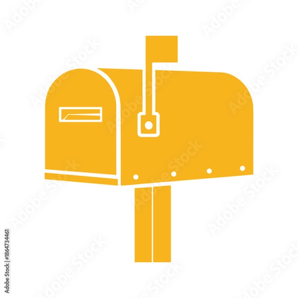 Obraz Yellow Mailbox Illustration