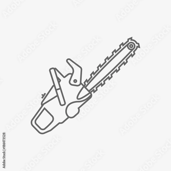 Fototapeta chainsaw vector icon