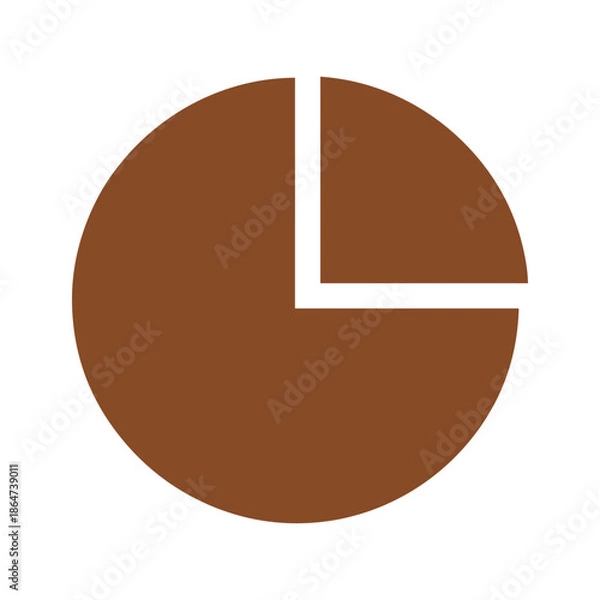 Obraz Brown Pie Chart Icon