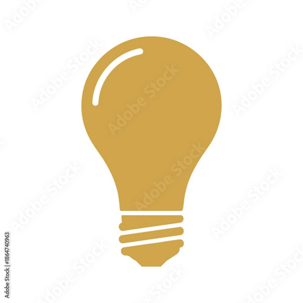 Obraz Yellow Light Bulb Icon