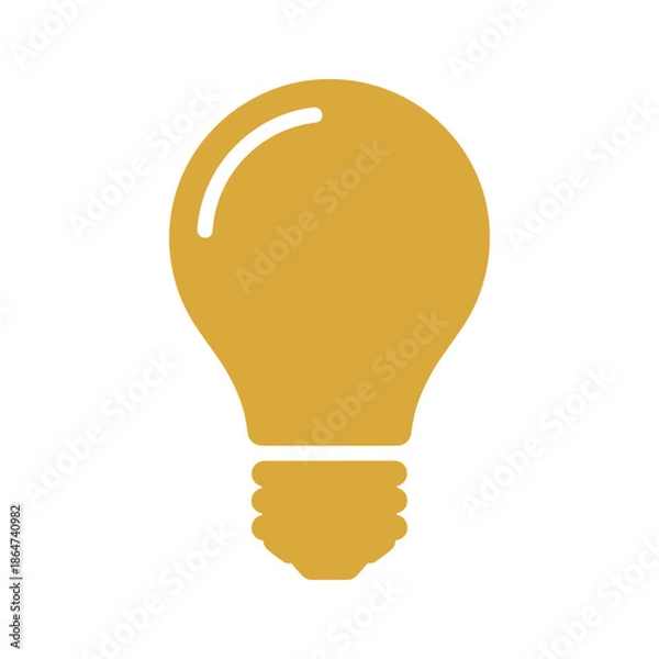 Obraz Yellow Light Bulb Vector Illustration