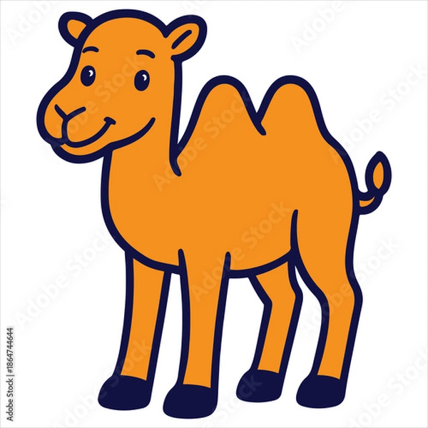 Obraz cartoon camel vector illustration