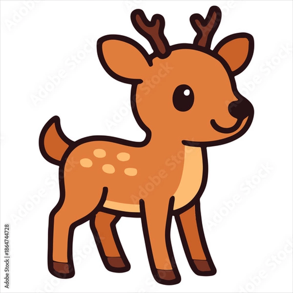 Obraz deer with a white background