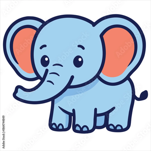 Obraz elephant illustration vector