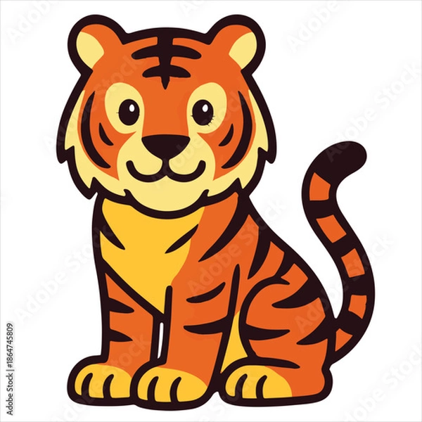 Obraz tiger illustration vector