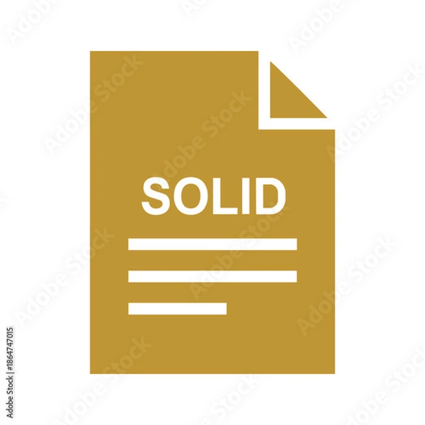 Fototapeta Solid Document Icon